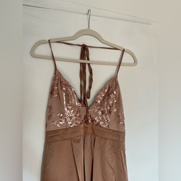 Showpo Prom Formal Sequin Long Dress- dusty rose, size S - Picture 7 of 14